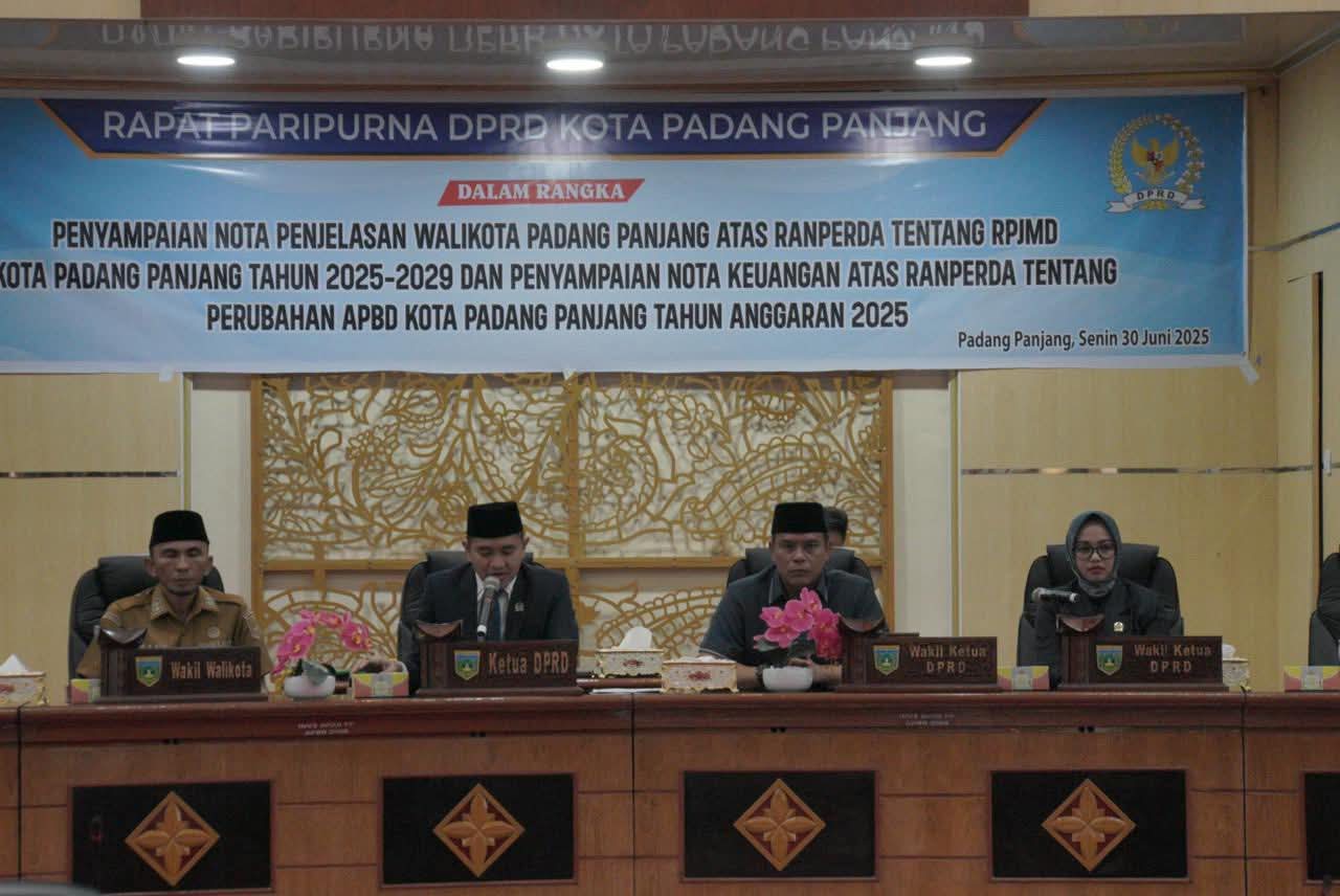 APBD Perubahan 2025, Pemko Padang Panjang Patok Belanja Turun jadi Rp579,9 Miliar