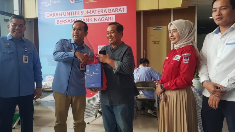 Bank Nagari Gelar Donor Darah Serentak di 6 Kantor Cabang di Sumbar