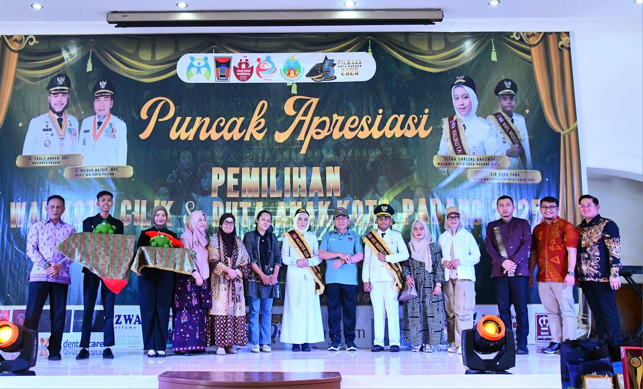 Pemko Gelar Puncak Apresiasi Pemilihan Walikota Cilik dan Duta Anak Kota Padang
