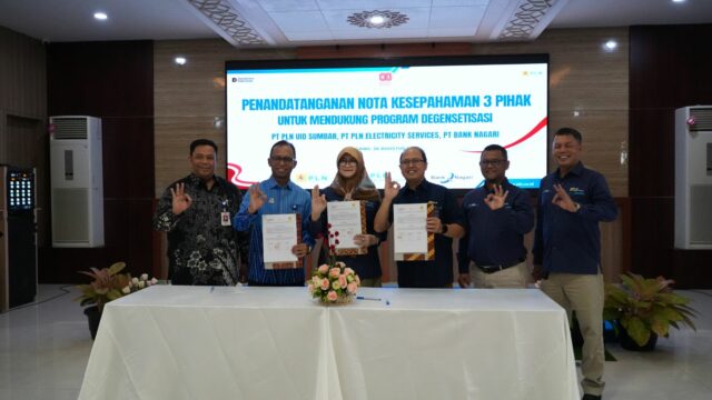 Program Degensetisasi, Bank Nagari Jalin Kerjasama dengan PLN UID Sumbar dan PLN Electricity Services