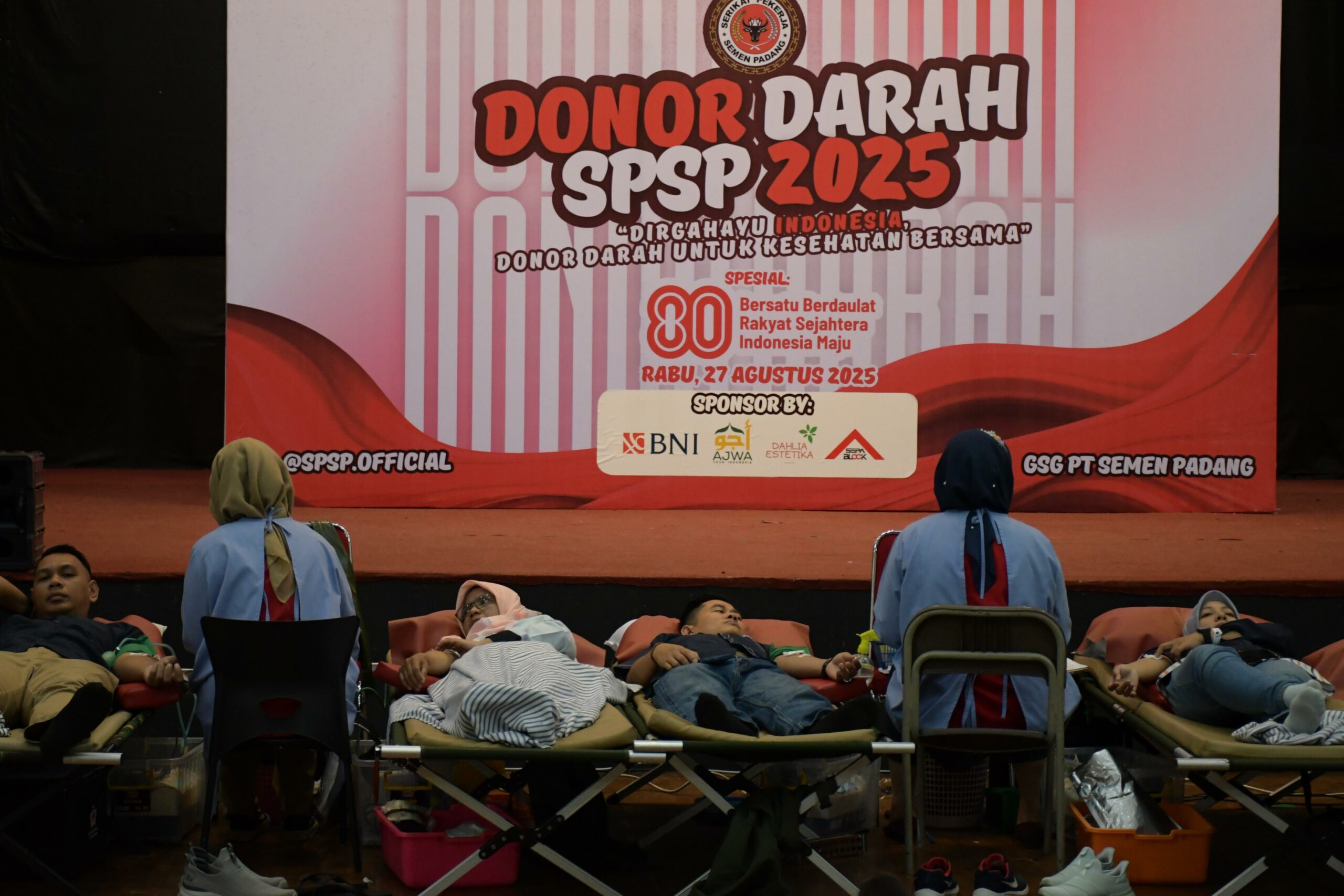 Kegiatan Donor Darah HUT RI, PT Semen Padang Kumpulkan 368 Kantong Darah