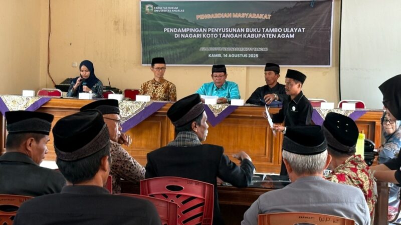 Dosen UNAND Dampingi Penyusunan Tambo Ulayat di Nagari Koto Tangah Agam