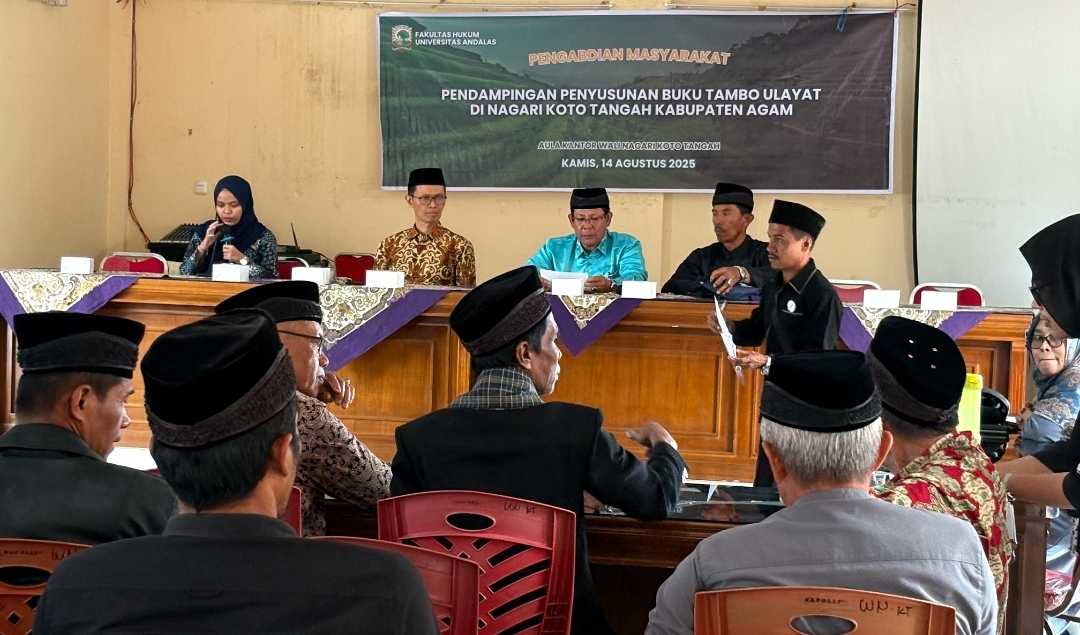 Dosen UNAND Dampingi Penyusunan Tambo Ulayat di Nagari Koto Tangah Agam