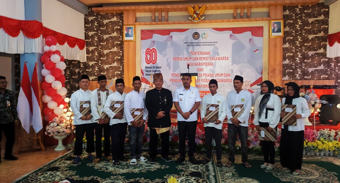 4.188 Narapidana di Sumbar Terima Remisi Khusus HUT Kemerdekaan RI ke-80