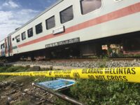 Lokasi Kecelakaan lalu lintas di perlintasan kereta api Jalan Jati Parak Salai, Kota Padang, Kamis siang (21/8/2025).