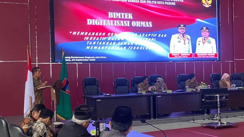 Pemko Padang Dorong Ormas Manfaatkan Digitalisasi untuk Pelaporan