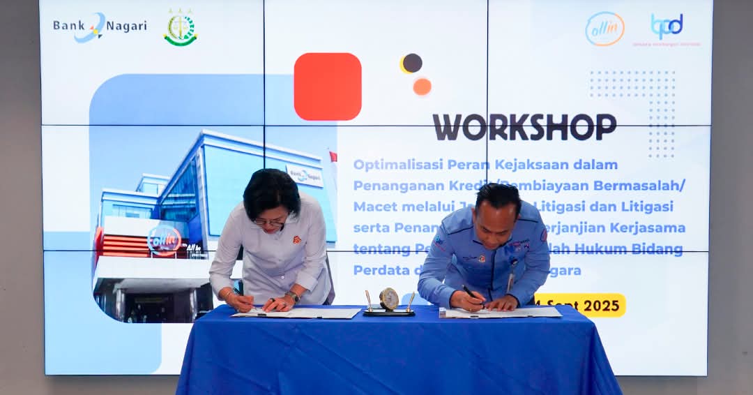 Bank Nagari dan Kejati Sumbar Teken Kerja Sama Penanganan Kredit Macet