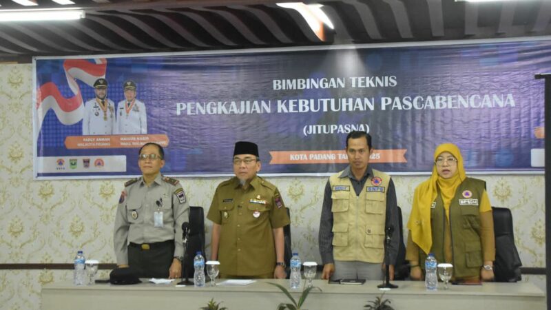 Rawan Bencana, Wawako Padang Buka Bimtek Pengkajian Kebutuhan Pascabencana