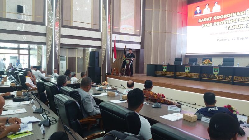 Rakorsi KONI Sumbar, Gubernur Mahyeldi Ingatkan Pegiat Olahraga Jaga Kekompakan