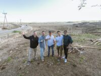 Menteri Kelautan dan Perikanan (KKP), Sakti Wahyu Trenggono meninjau progres pembangunan Kawasan Sentra Industri Garam Nasional (K-SIGN)