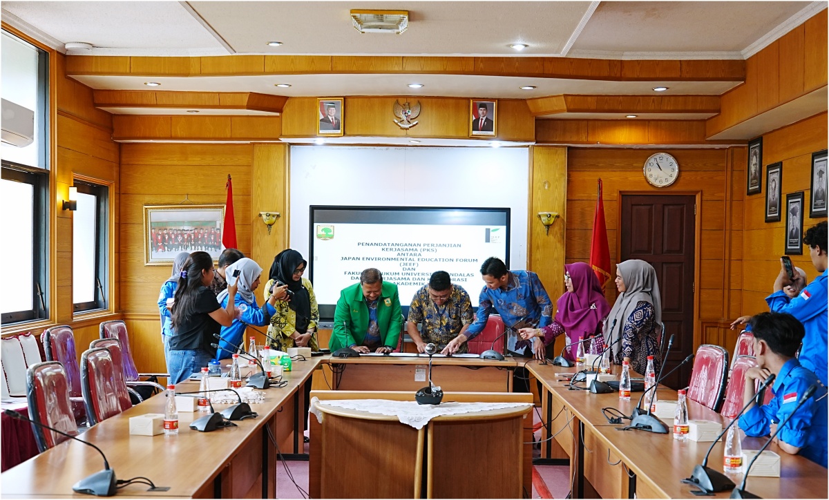 Fakultas Hukum UNAND Jalin Kerja Sama dengan Japan Environmental Education Forum