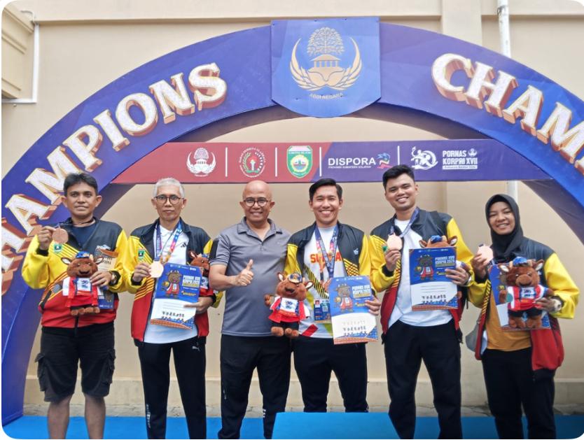 3 Medali Perunggu Disumbangkan Cabor Badminton Sumbar di PORNAS KORPRI 2025