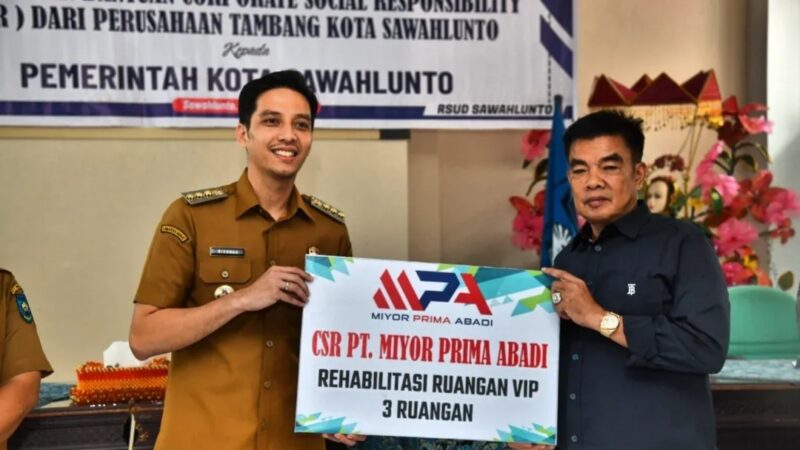 Perusahaan Tambang Lokal Bantu Renovasi RSUD Sawahlunto