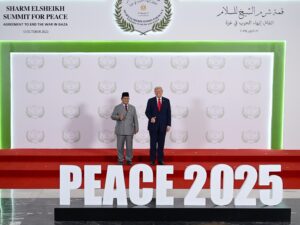 Presiden Amerika Serikat, Donald Trump memuji Presiden RI Prabowo Subianto dalam momen Konferensi Tingkat Tinggi (KTT) Perdamaian Gaza