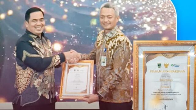 Bank Nagari Raih Terbaik I Paritrana Award 2024 Sumatera Barat