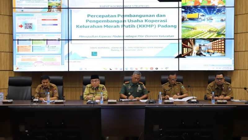 Maigus Nasir Pimpin Evaluasi Persiapan Pembentukan Koperasi Merah Putih Kota Padang