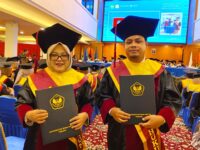 Wisuda ke-84 UBH, Pasangan Suami Istri Wisuda Bareng Magister Hukum