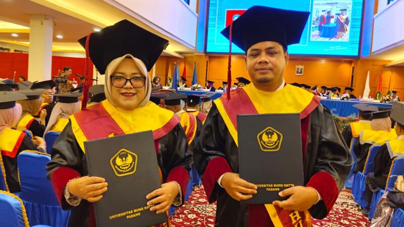 Wisuda ke-84 UBH, Pasangan Suami Istri Wisuda Bareng Magister Hukum