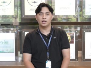 Salah satu peserta Magang Nasional yang berkesempatan menimba pengalaman di PT Garuda Indonesia (Persero) Tbk, Sunshine Kenny Frits Lintang