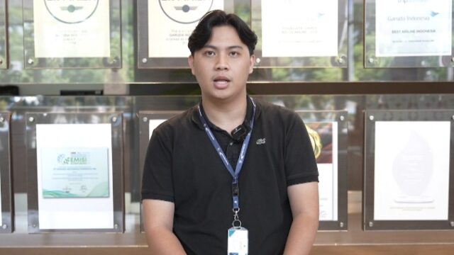 Salah satu peserta Magang Nasional yang berkesempatan menimba pengalaman di PT Garuda Indonesia (Persero) Tbk, Sunshine Kenny Frits Lintang