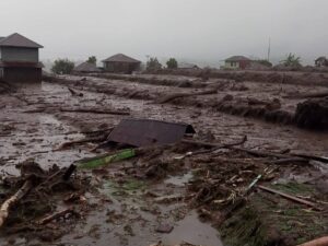 Banjir Badang atau Galodo menerjang Malalak, Kabupaten Agam Rabu (26/11/2025).