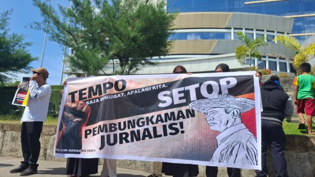 KAJ Sulsel Gelar Aksi Solidaritas: Gugatan Mentan ke TEMPO Dinilai Ancaman Serius bagi Kemerdekaan Pers