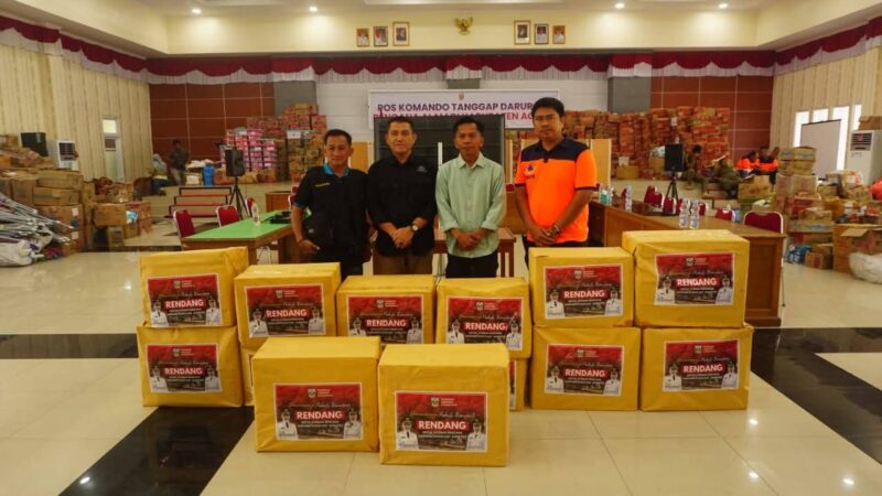 Rendang Bantuan dari Dharmasraya Sudah Diterima Warga Agam Korban Bencana