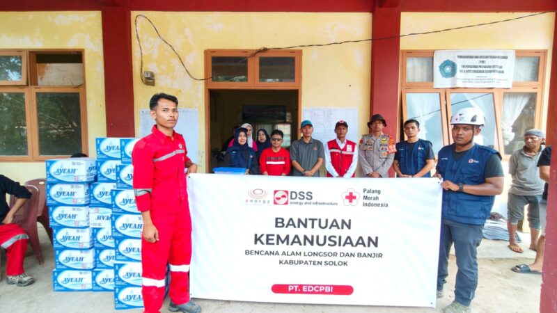 PT EDCPBI Salurkan Bantuan untuk Korban Banjir Bandang di Kabupaten Solok