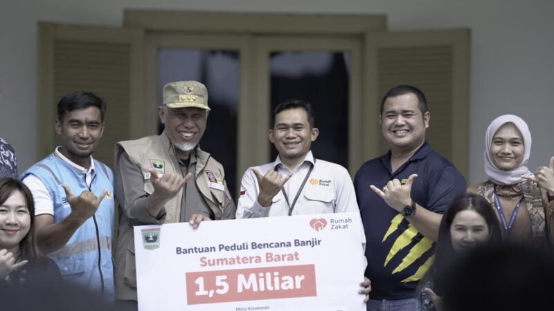 Gubernur Sumbar Terima Bantuan Rp1,5 Miliar untuk Korban Bencana dari Rumah Zakat