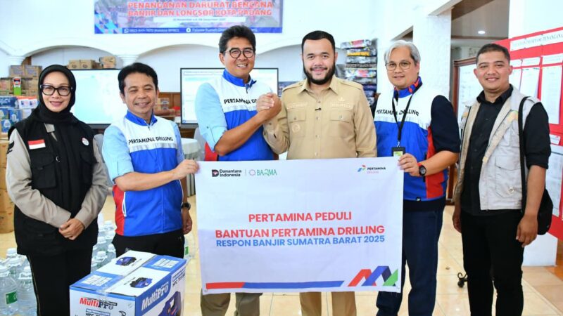 Pemulihan Bencana, Pemko Padang Terima Bantuan dari Pertamina Drilling
