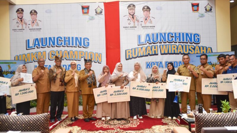 Pemko Padang Luncurkan UMKM Champion dan Rumah Wirausaha