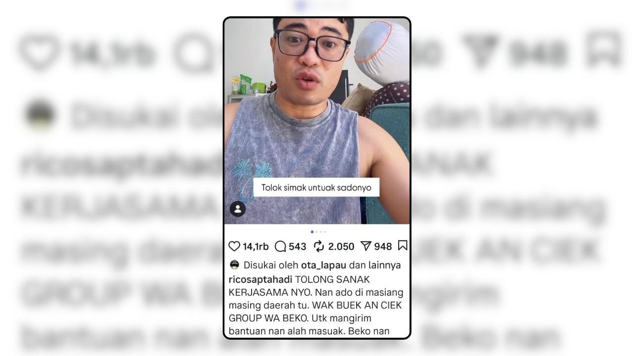 Gerilya Konten Kreator Lokal Merespons Bencana Besar di Sumbar, Himpun Donasi dari Medsos Lalu Salurkan ke Daerah Terisolir