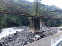 Kondisi jembatan kereta api Lembah Anai pascabanjir akhir November lalu. IST