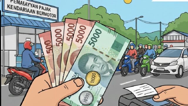 Ilustrasi bayar pajak kendaraan. (FOTO: IST)