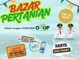 Pemkab Dharmasraya menggelar Bazar Pertanian dalam rangka Launching program One Village One Product (OVOP) Kabupaten Dharmasraya
