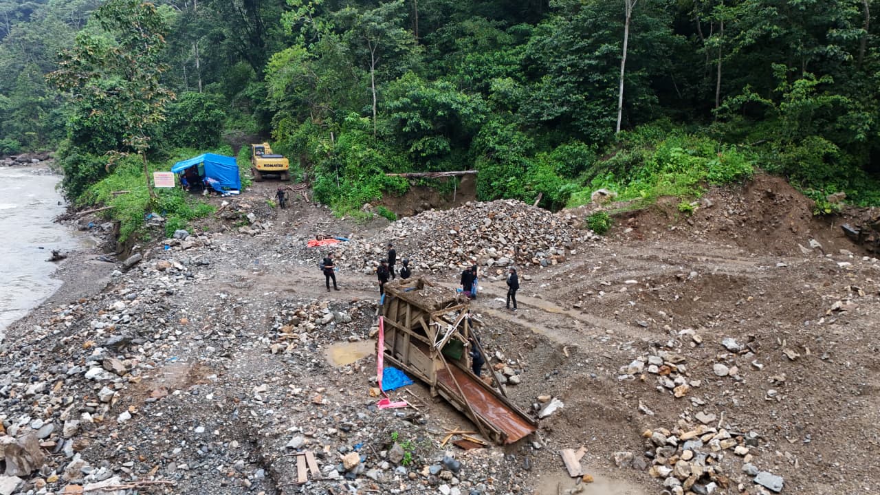 Tim Terpadu Penertiban Tambang Ilegal Temukan Alat Berat di Duo Koto Pasaman