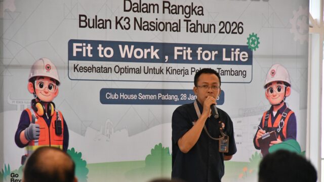 Bulan K3 Nasional 2026, PT Semen Padang Dorong Kesehatan Optimal Pekerja Tambang