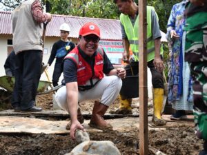 Bangun 10 Huntap di Kampung Talang, KADIN Gunakan Sepablock dari Semen Padang
