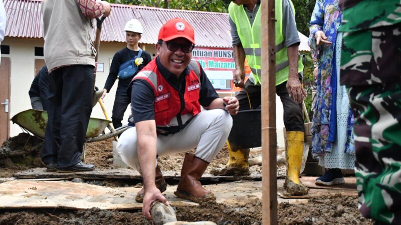 Bangun 10 Huntap di Kampung Talang, KADIN Gunakan Sepablock dari Semen Padang