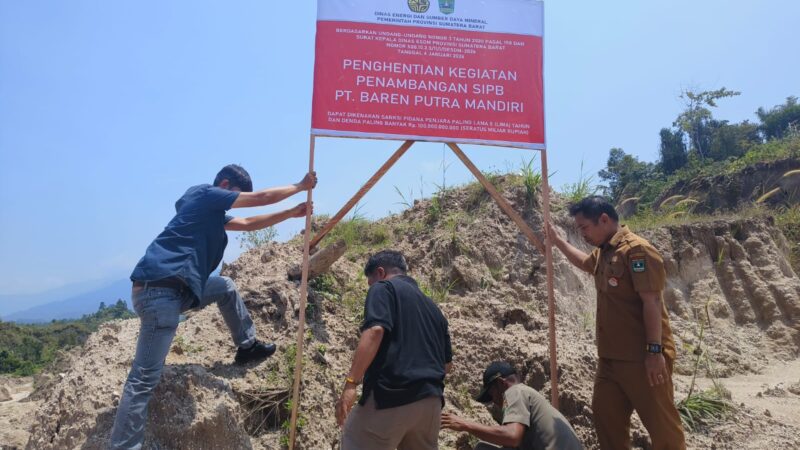 Langgar Perizinan, Pemprov Sumbar Hentikan Aktivitas Tambang di Lubuk Alung