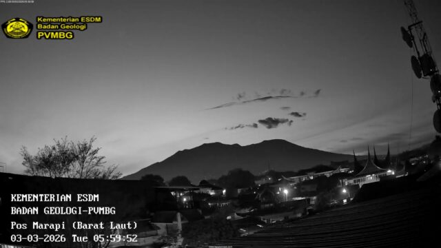 Visual Gunung Marapi Selasa pagi, 3 Maret 2026. ist