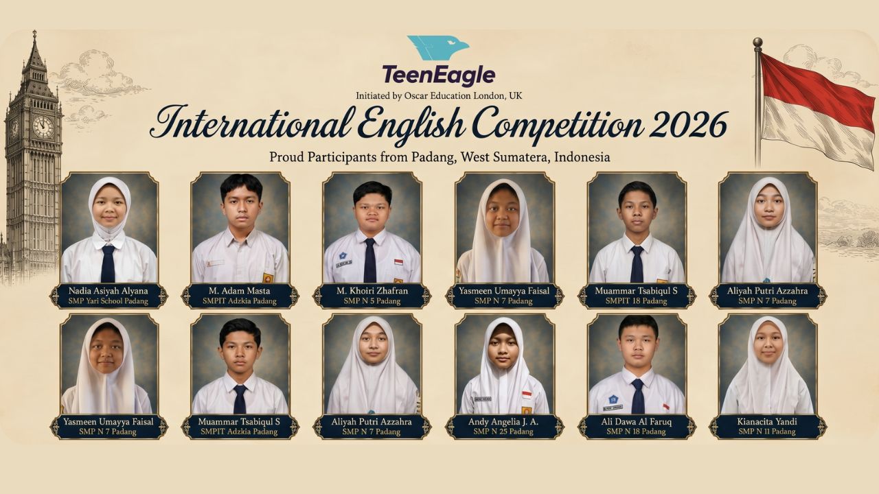 Sembilan Siswa Perwakilan Kota Padang di TeenEagle International English Competition 2026