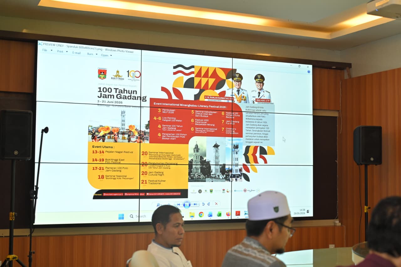 Peringatan 1 Abad Jam Gadang, Gubernur Sumbar Minta Optimalkan untuk Promosi Wisata