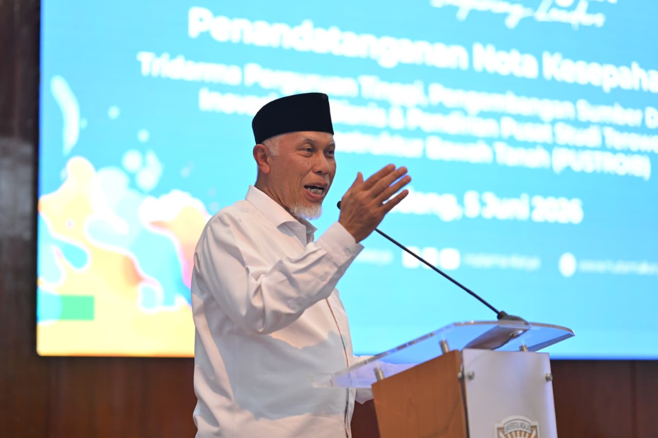 Terowongan 5,8 Km Bakal Dibangun di Sumbar, Mahyeldi: Pusat Studi Jadi Kebutuhan Mendesak