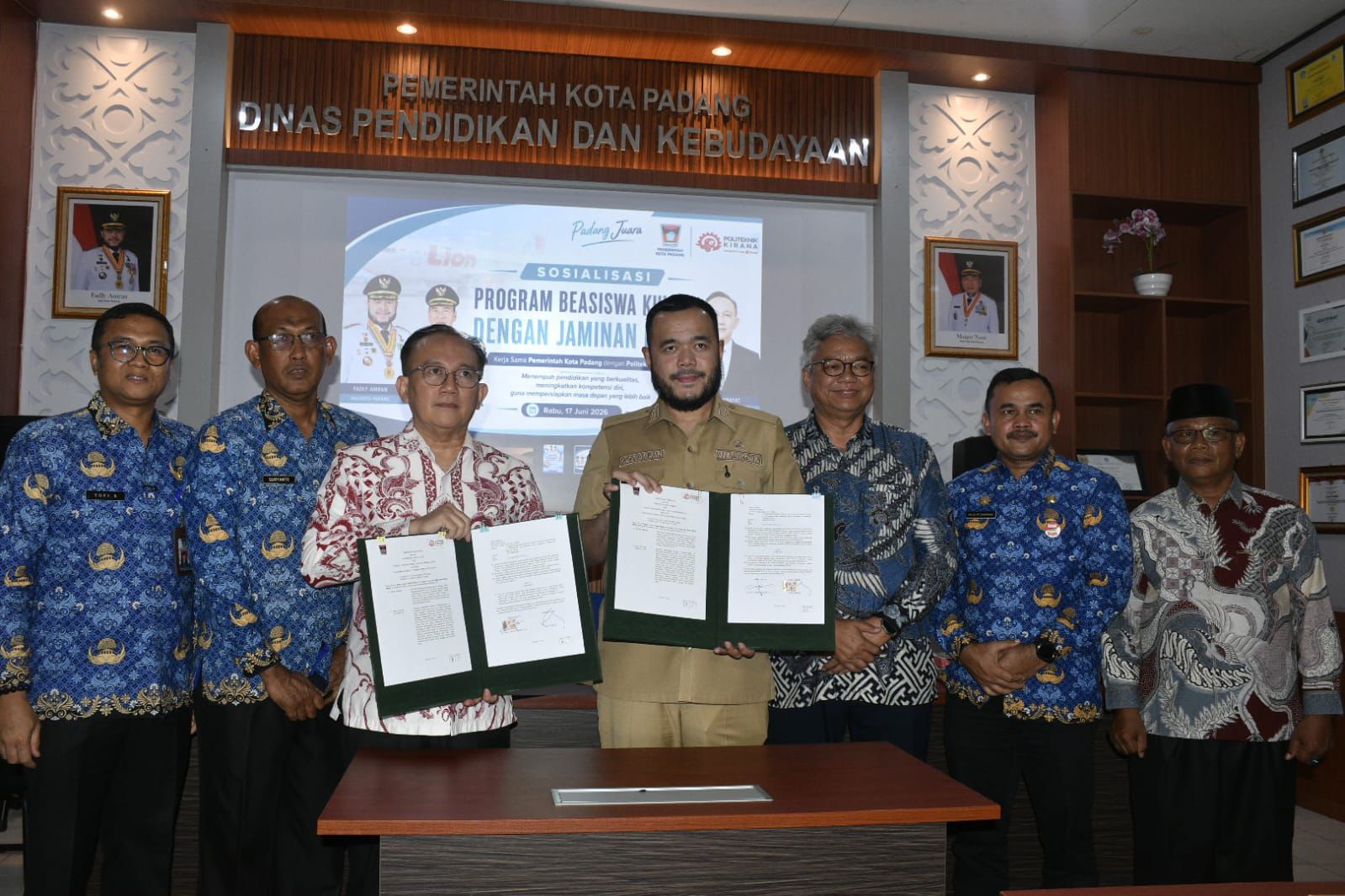 Pemko Padang Sepakati Kerja Sama dengan Politeknik Kirana, Sediakan Kuota 40 Beasiswa