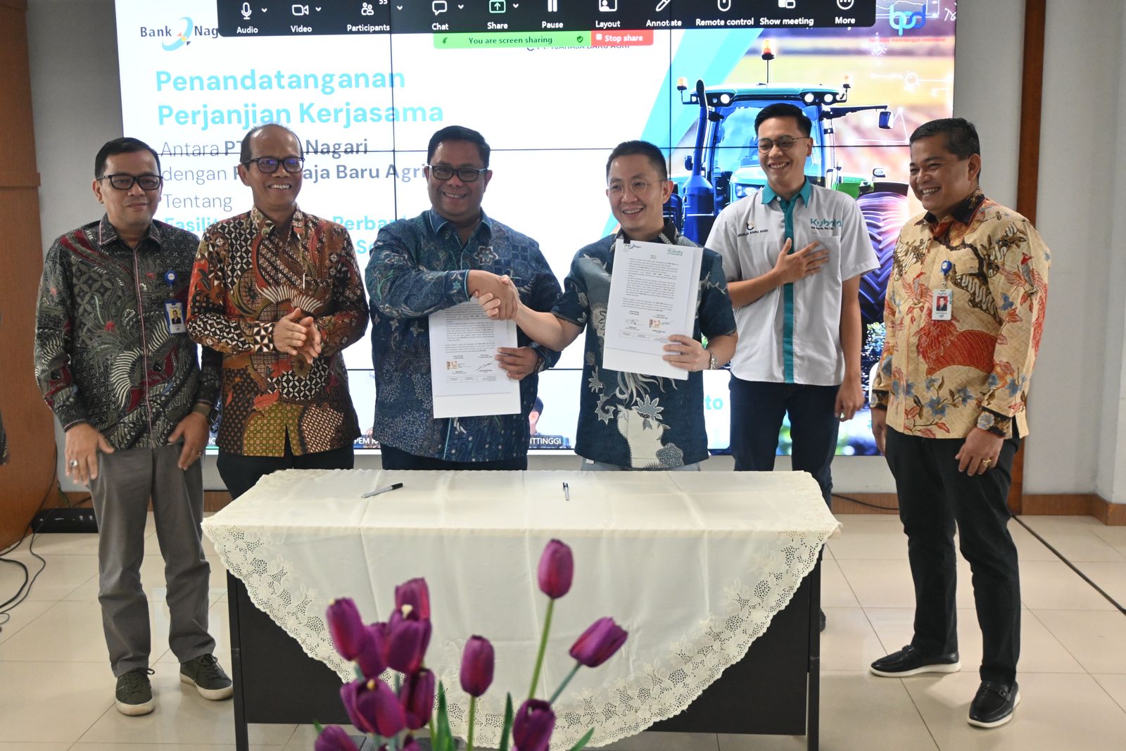 Bank Nagari Gandeng PT Tjahaja Baru Agri, Permudah Petani Akses Pembiayaan Alsintan