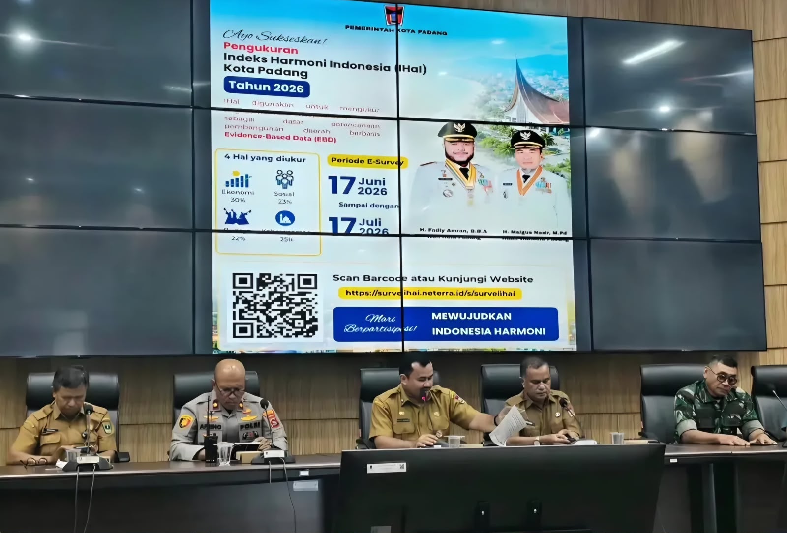 Responden Lampaui Target, Kesbangpol Padang Ajak Warga Lengkapi Survei Indeks Harmoni Indonesia