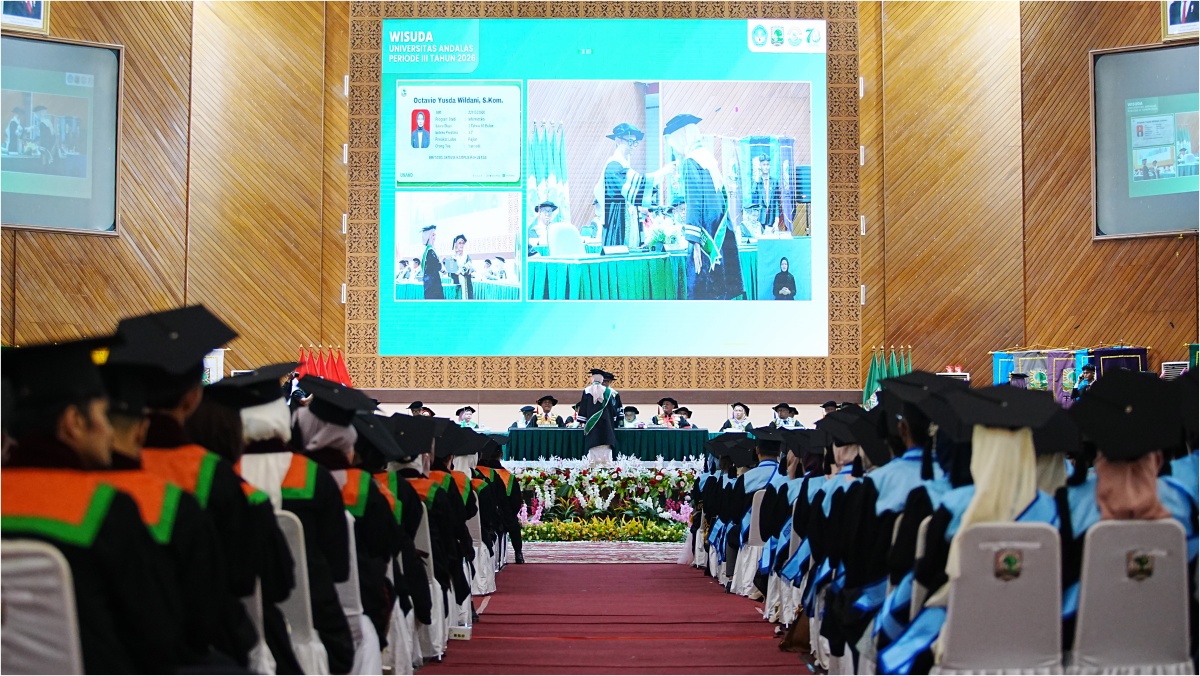Wisuda III 2026: UNAND Luluskan 1.389 Wisudawan