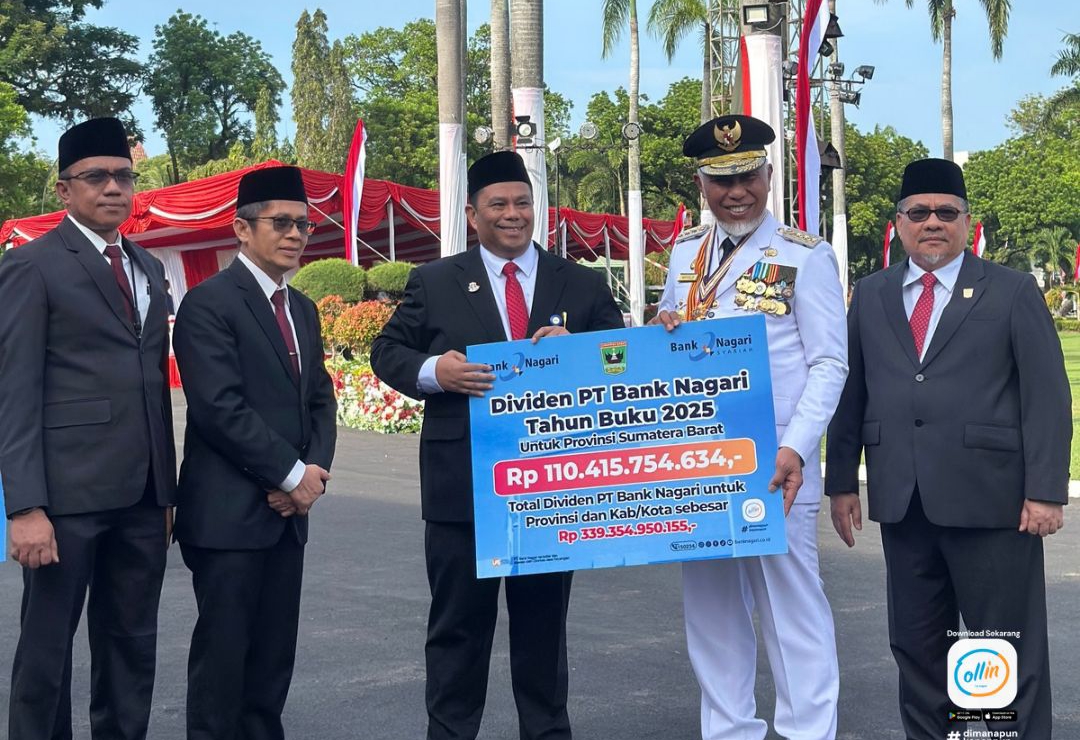 Bank Nagari Salurkan Dividen dan Bantuan Pendidikan Rp341,89 Miliar