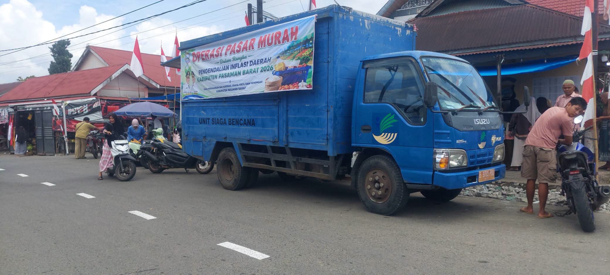 Tekan Inflasi, Pemkab Pasbar Gelar Pasar Murah di Rabi Jonggor